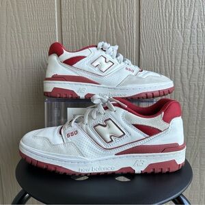 Men’s New Balance 550 shoes white red Astro dust size 8.5